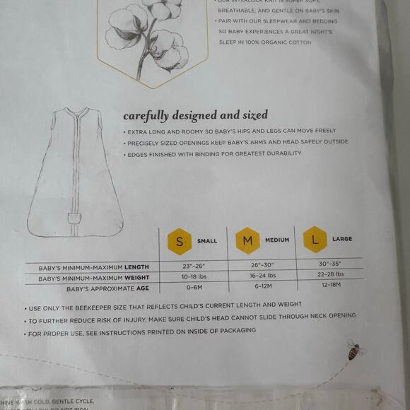 Burt's Bees Baby Bee Keeper Wearable Blanket - M - Picture 4 of 5